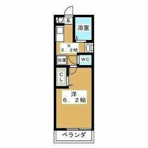 1K 間取り図