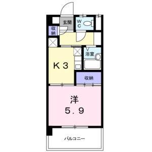 1K 間取り図