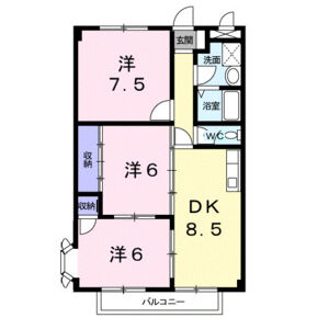 3DK 間取り図