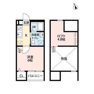 1K 間取り図
