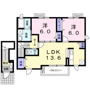 2LDK 間取り図