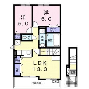 2LDK 間取り図