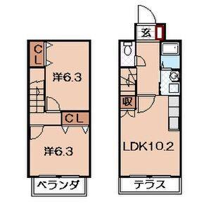 2LDK 間取り図