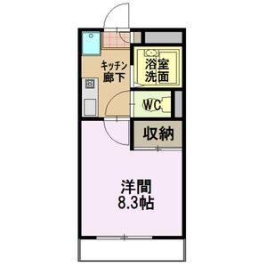 1K 間取り図