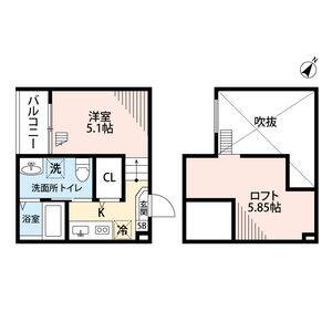 1K 間取り図