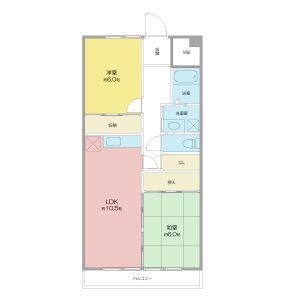 2LDK 間取り図