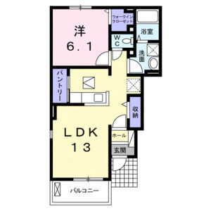 1LDK 間取り図