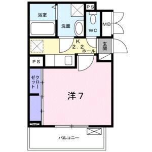 1K 間取り図