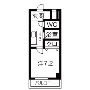 1K 間取り図