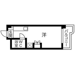ワンルーム 間取り図