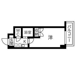 1K 間取り図