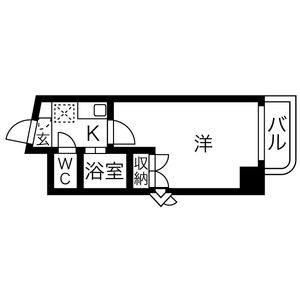 1K 間取り図