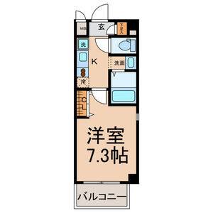 1K 間取り図