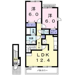 2LDK 間取り図