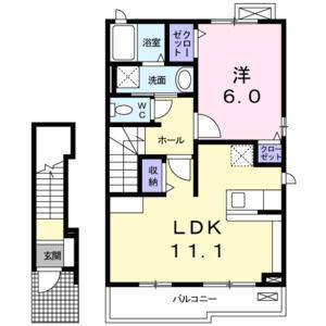 1LDK 間取り図