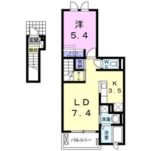 1LDK 間取り図
