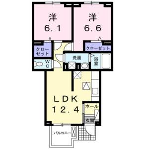 2LDK 間取り図