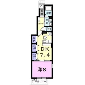 1DK 間取り図