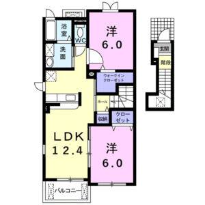 2LDK 間取り図