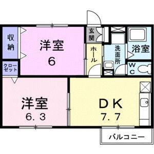 2DK 間取り図