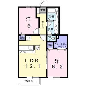 2LDK 間取り図
