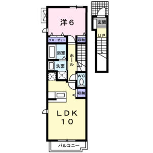 1LDK 間取り図