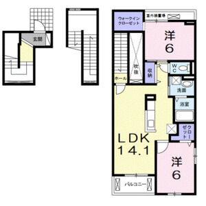 2LDK 間取り図