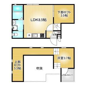 1LDK 間取り図