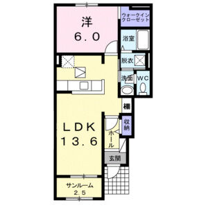 1LDK 間取り図