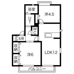 2LDK 間取り図