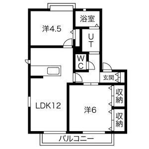 2LDK 間取り図
