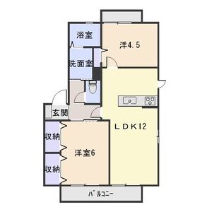 2LDK 間取り図
