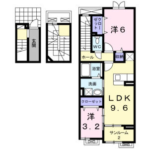 2LDK 間取り図