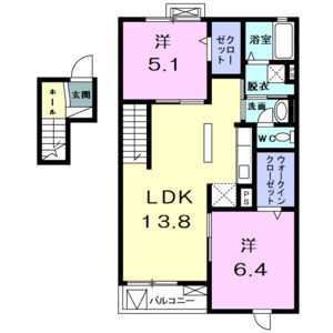 2LDK 間取り図