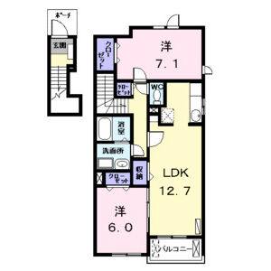 2LDK 間取り図