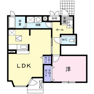 1LDK 間取り図