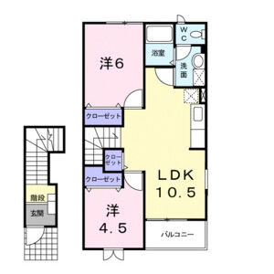 2LDK 間取り図