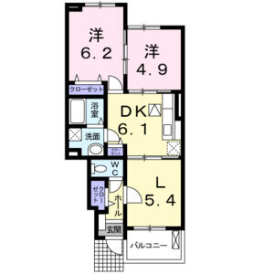 2LDK 間取り図