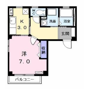 1K 間取り図