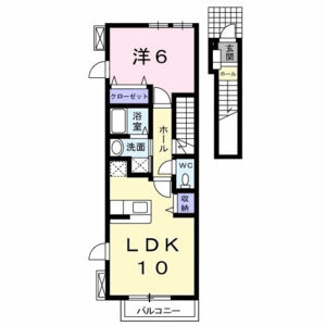 1LDK 間取り図