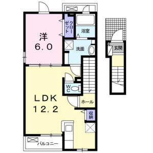 1LDK 間取り図