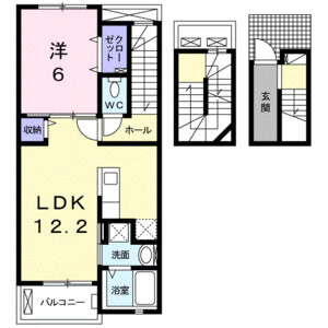 1LDK 間取り図