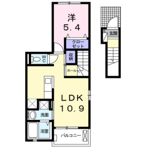 1LDK 間取り図