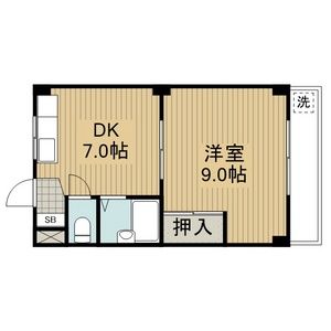 1DK 間取り図