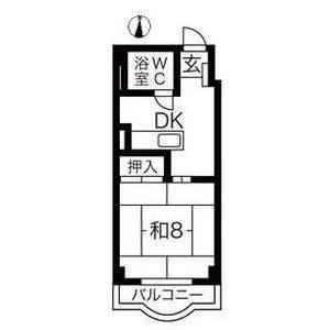 1DK 間取り図
