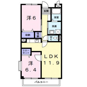 2LDK 間取り図