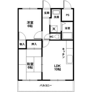 2LDK 間取り図