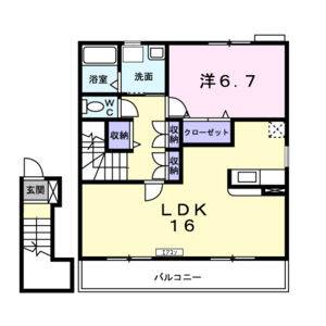 1LDK 間取り図