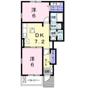 2DK 間取り図