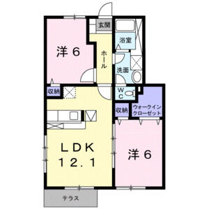 2LDK 間取り図